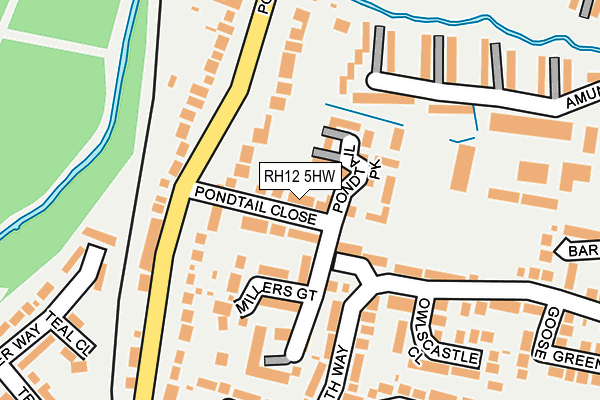 RH12 5HW map - OS OpenMap – Local (Ordnance Survey)