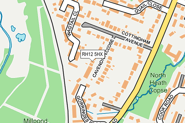 RH12 5HX map - OS OpenMap – Local (Ordnance Survey)