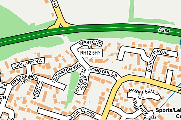 RH12 5HY map - OS OpenMap – Local (Ordnance Survey)