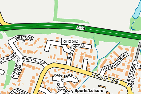 RH12 5HZ map - OS OpenMap – Local (Ordnance Survey)