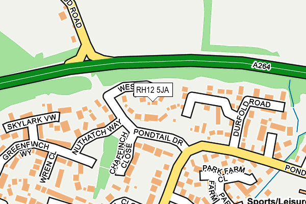 RH12 5JA map - OS OpenMap – Local (Ordnance Survey)