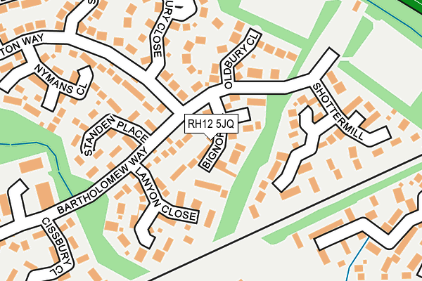 RH12 5JQ map - OS OpenMap – Local (Ordnance Survey)