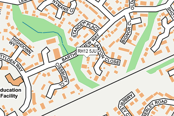 RH12 5JU map - OS OpenMap – Local (Ordnance Survey)