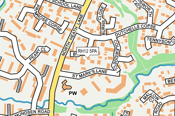 RH12 5PA map - OS OpenMap – Local (Ordnance Survey)