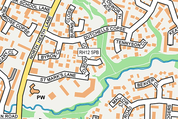 RH12 5PB map - OS OpenMap – Local (Ordnance Survey)