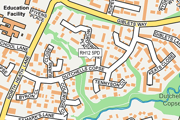 RH12 5PD map - OS OpenMap – Local (Ordnance Survey)