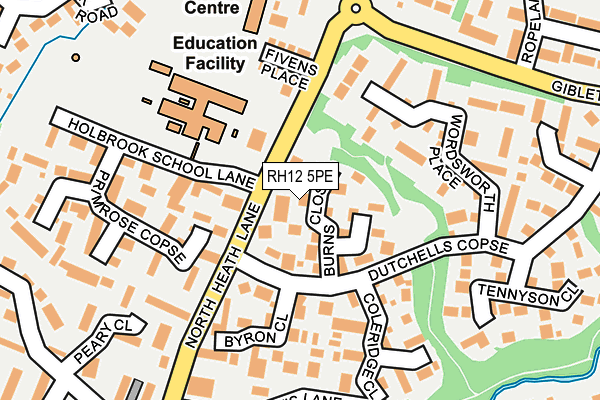 RH12 5PE map - OS OpenMap – Local (Ordnance Survey)