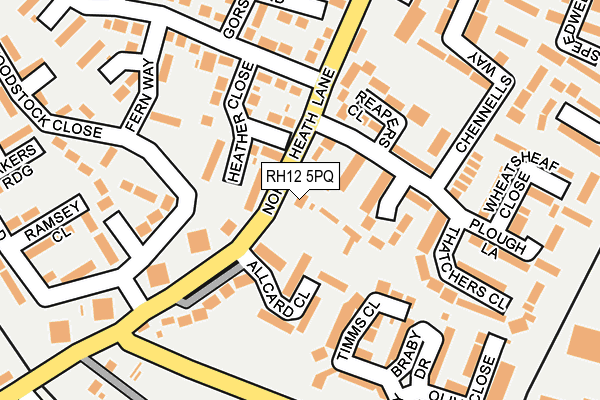 RH12 5PQ map - OS OpenMap – Local (Ordnance Survey)