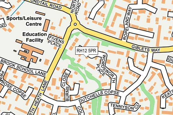 RH12 5PR map - OS OpenMap – Local (Ordnance Survey)