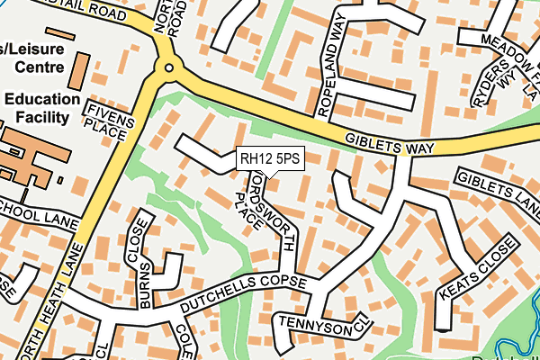 RH12 5PS map - OS OpenMap – Local (Ordnance Survey)