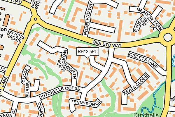 RH12 5PT map - OS OpenMap – Local (Ordnance Survey)