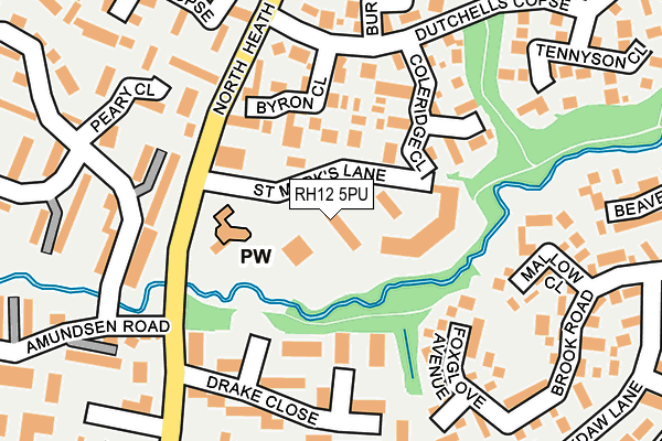 RH12 5PU map - OS OpenMap – Local (Ordnance Survey)