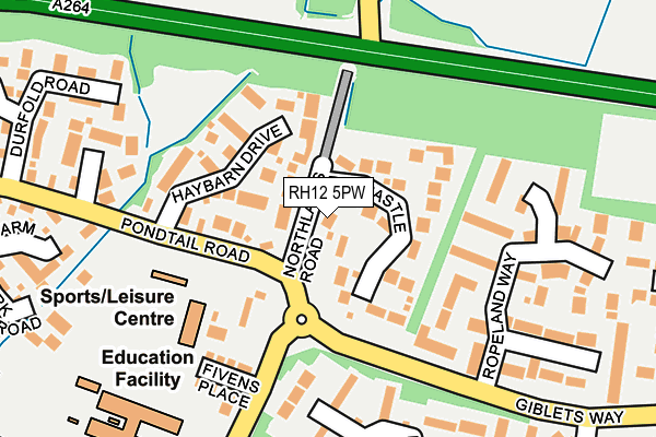 RH12 5PW map - OS OpenMap – Local (Ordnance Survey)