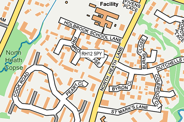 RH12 5PY map - OS OpenMap – Local (Ordnance Survey)