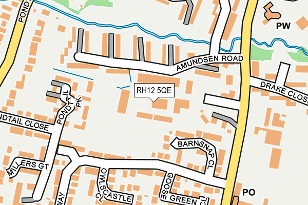 RH12 5QE map - OS OpenMap – Local (Ordnance Survey)