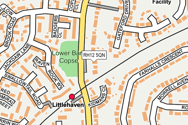 RH12 5QN map - OS OpenMap – Local (Ordnance Survey)