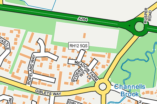 RH12 5QS map - OS OpenMap – Local (Ordnance Survey)