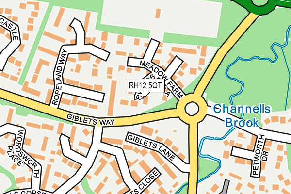 RH12 5QT map - OS OpenMap – Local (Ordnance Survey)