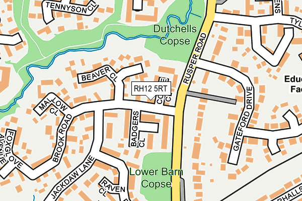 RH12 5RT map - OS OpenMap – Local (Ordnance Survey)