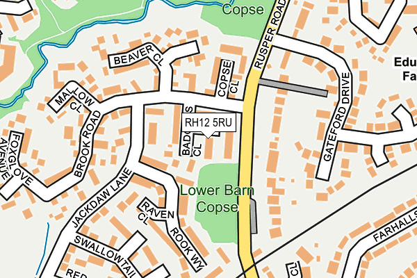 RH12 5RU map - OS OpenMap – Local (Ordnance Survey)