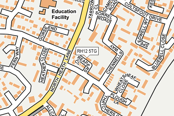 RH12 5TG map - OS OpenMap – Local (Ordnance Survey)