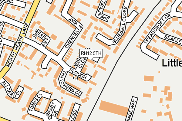 RH12 5TH map - OS OpenMap – Local (Ordnance Survey)