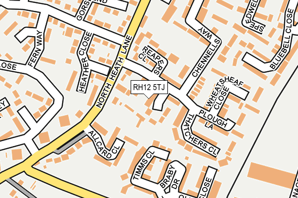 RH12 5TJ map - OS OpenMap – Local (Ordnance Survey)