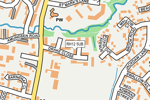 RH12 5UB map - OS OpenMap – Local (Ordnance Survey)