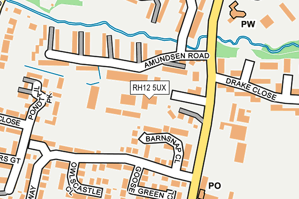 RH12 5UX map - OS OpenMap – Local (Ordnance Survey)