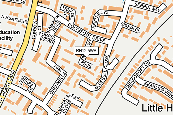 RH12 5WA map - OS OpenMap – Local (Ordnance Survey)