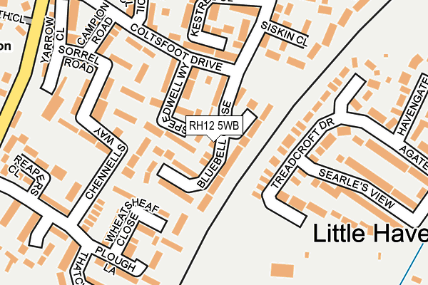 RH12 5WB map - OS OpenMap – Local (Ordnance Survey)