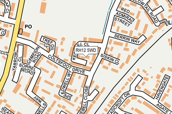 RH12 5WD map - OS OpenMap – Local (Ordnance Survey)