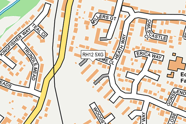 RH12 5XG map - OS OpenMap – Local (Ordnance Survey)