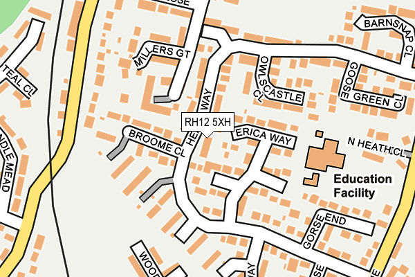 RH12 5XH map - OS OpenMap – Local (Ordnance Survey)