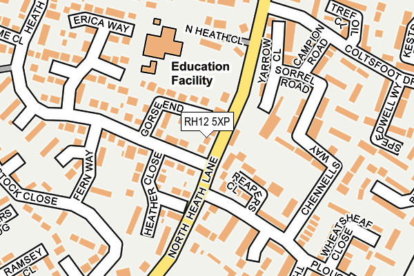 RH12 5XP map - OS OpenMap – Local (Ordnance Survey)