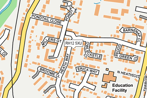 RH12 5XU map - OS OpenMap – Local (Ordnance Survey)