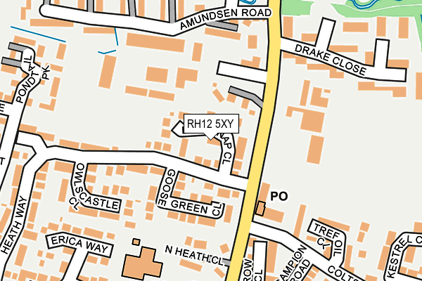 RH12 5XY map - OS OpenMap – Local (Ordnance Survey)