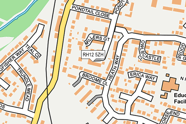 RH12 5ZH map - OS OpenMap – Local (Ordnance Survey)
