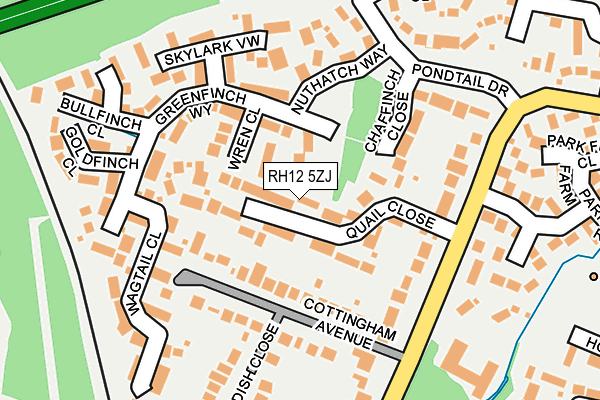 RH12 5ZJ map - OS OpenMap – Local (Ordnance Survey)
