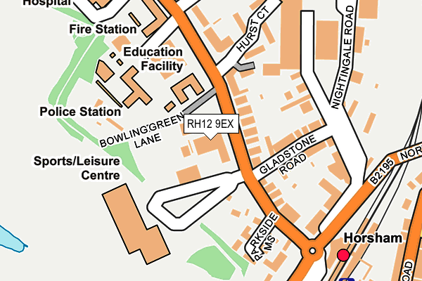 RH12 9EX map - OS OpenMap – Local (Ordnance Survey)