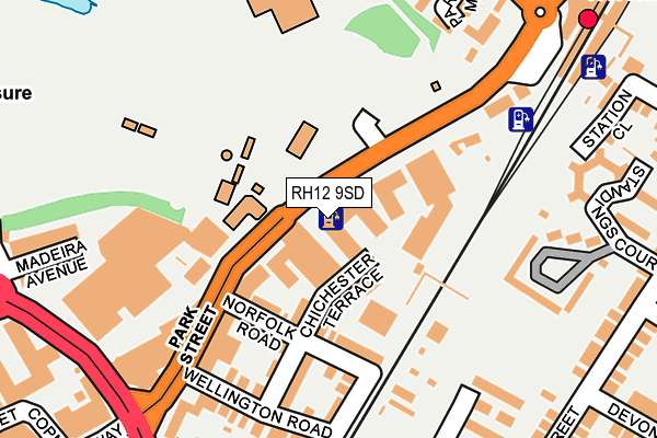 RH12 9SD map - OS OpenMap – Local (Ordnance Survey)