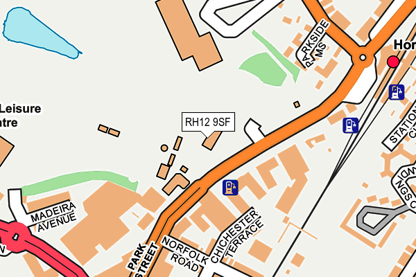 RH12 9SF map - OS OpenMap – Local (Ordnance Survey)