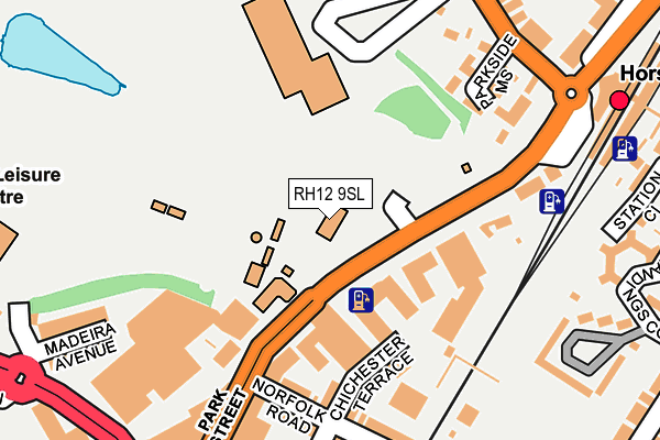 RH12 9SL map - OS OpenMap – Local (Ordnance Survey)