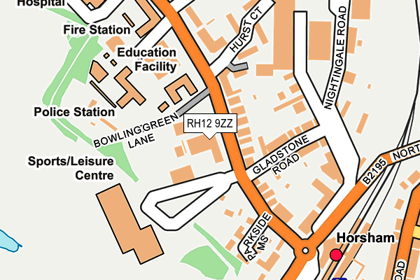 RH12 9ZZ map - OS OpenMap – Local (Ordnance Survey)