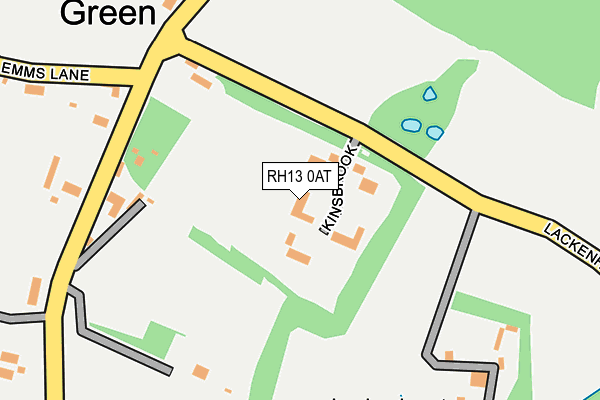 RH13 0AT map - OS OpenMap – Local (Ordnance Survey)