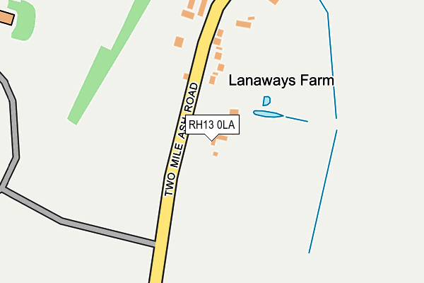 RH13 0LA map - OS OpenMap – Local (Ordnance Survey)