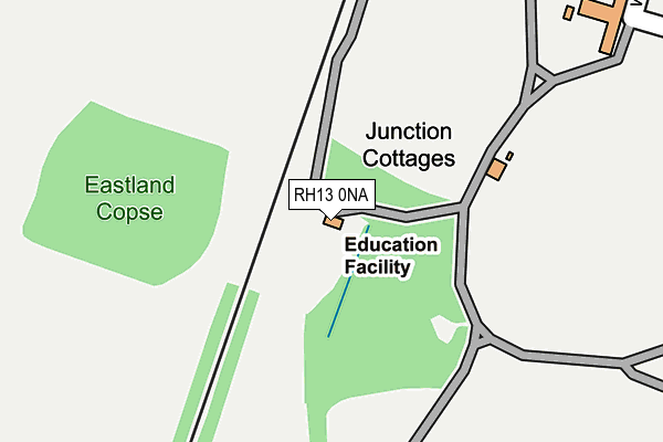 RH13 0NA map - OS OpenMap – Local (Ordnance Survey)