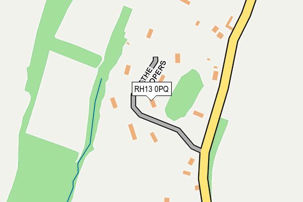 RH13 0PQ map - OS OpenMap – Local (Ordnance Survey)