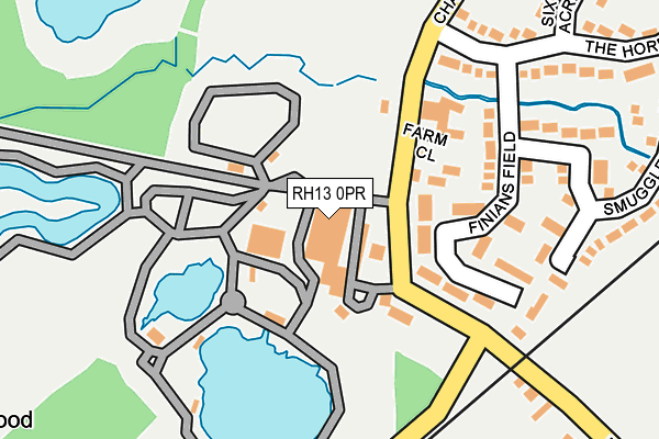 RH13 0PR map - OS OpenMap – Local (Ordnance Survey)