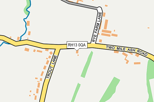 RH13 0QA map - OS OpenMap – Local (Ordnance Survey)